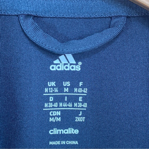 Adidas Climalite Full Zip Mock Neck Navy Track Sweater Jacket; Women’s Sz Medium - Picture 2 of 14